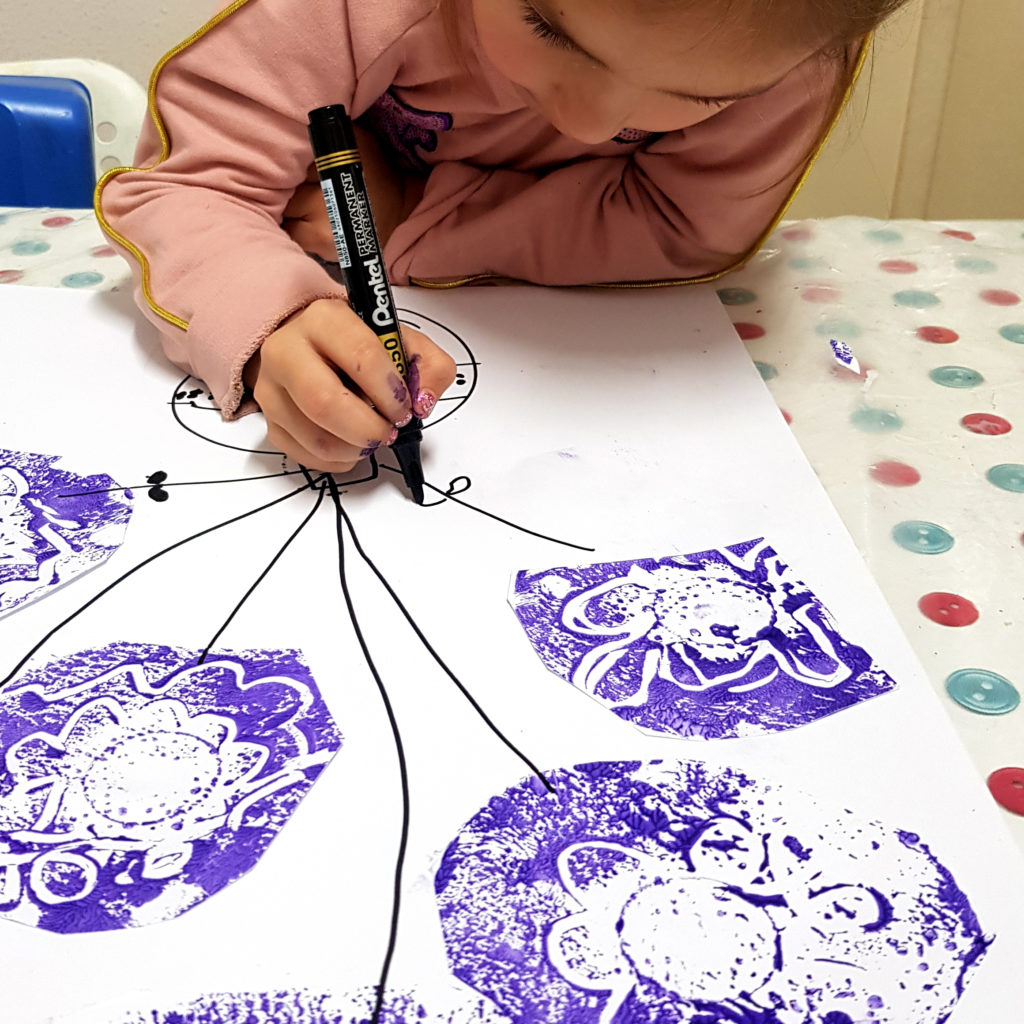 букет цветов, печать на бумаге