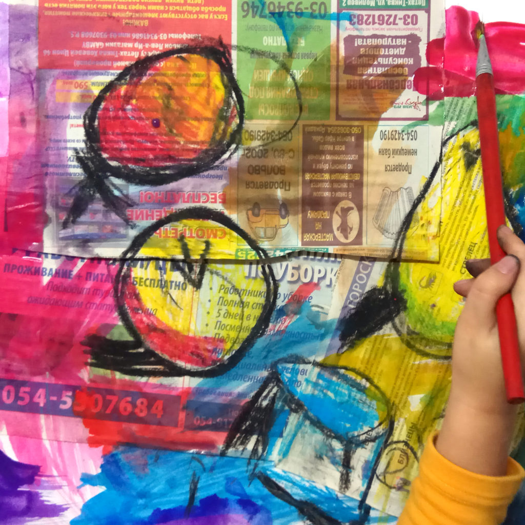 Детская работа по мотивам Поля Сезанна